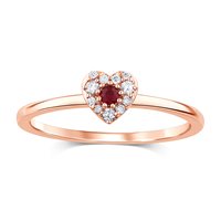 Anello Fanton Gioielli Donna ANELLI DIAMANTI in Oro rosa Rubino 0.06 Ct ANOR-107-52 - ANOR-107-52